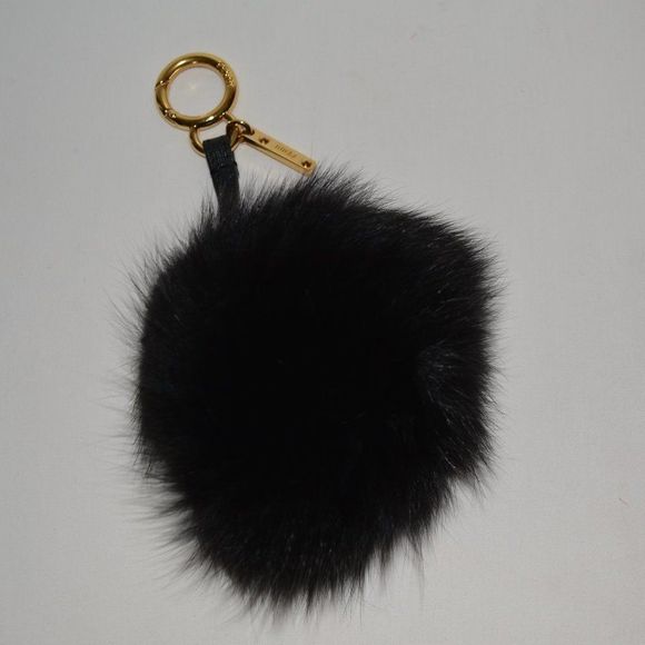 Abcharm fox bag charm Fendi Black in Fox - 26489387 FENDI Pom Pom Black